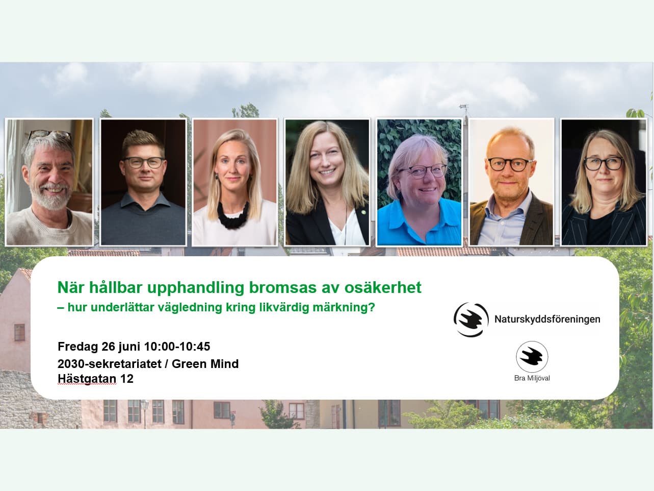 Panel Almedalen När hållbar upphandling bromsas av osäkerhet