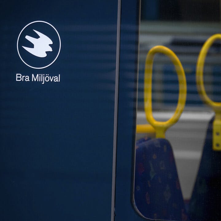SL tunnelbanan med Bra Miljöval-logga