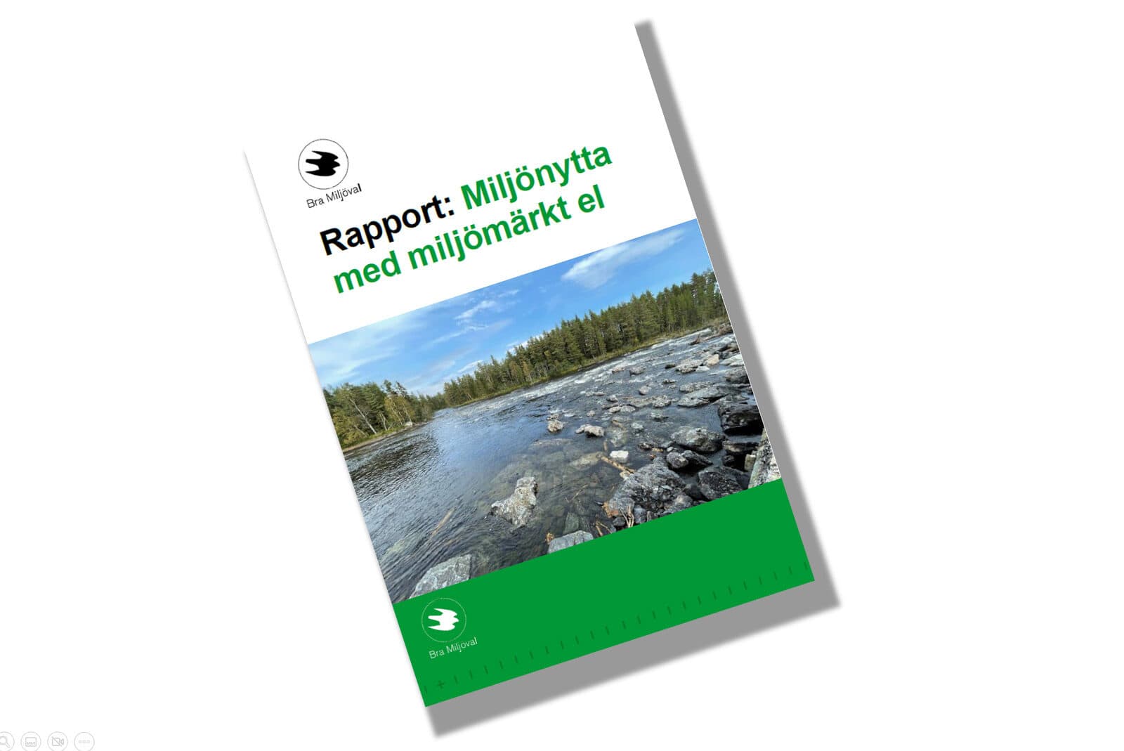 Rapport Miljönytta med miljömärkt el försättsblad